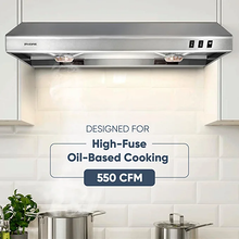 Load image into Gallery viewer, Pacific PR-1230BSX Eco Range Hood, 2 Speed, 4W LED, Stainless Steel, 30"