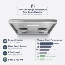 Load image into Gallery viewer, Pacific SC-8130BS TrûSteam™ Ducted Under Cabinet Range Hood (30")