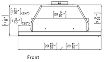 Charger l'image dans la galerie, Pacific PTS-E30AS Telescope slide-out hood, 3 Speed, 500 CFM, LED Lighting , Stainless Steel, 30"