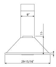Load image into Gallery viewer, Pacific PCC-E30AS Wall-Mount Chimney Range Hood (30")