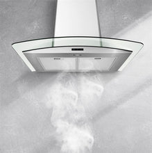 Load image into Gallery viewer, Pacific PR-9930AS Curved Glass Chimney, 5W LED, Stainless Steel, 30"