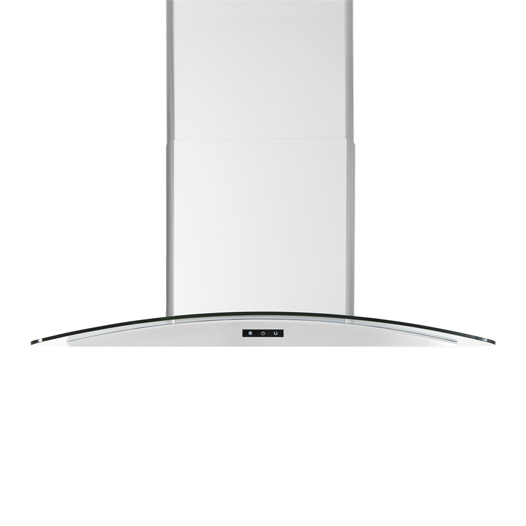 Pacific PR-9930AS Curved Glass Chimney, 5W LED, Stainless Steel, 30