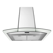 Load image into Gallery viewer, Pacific PR-9930AS Curved Glass Chimney, 5W LED, Stainless Steel, 30&quot;
